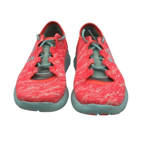Under Armour Salmon Pink Mint Blue SpeedForm Apollo Sneakers Size 4.5 Y - Picture 3 of 8